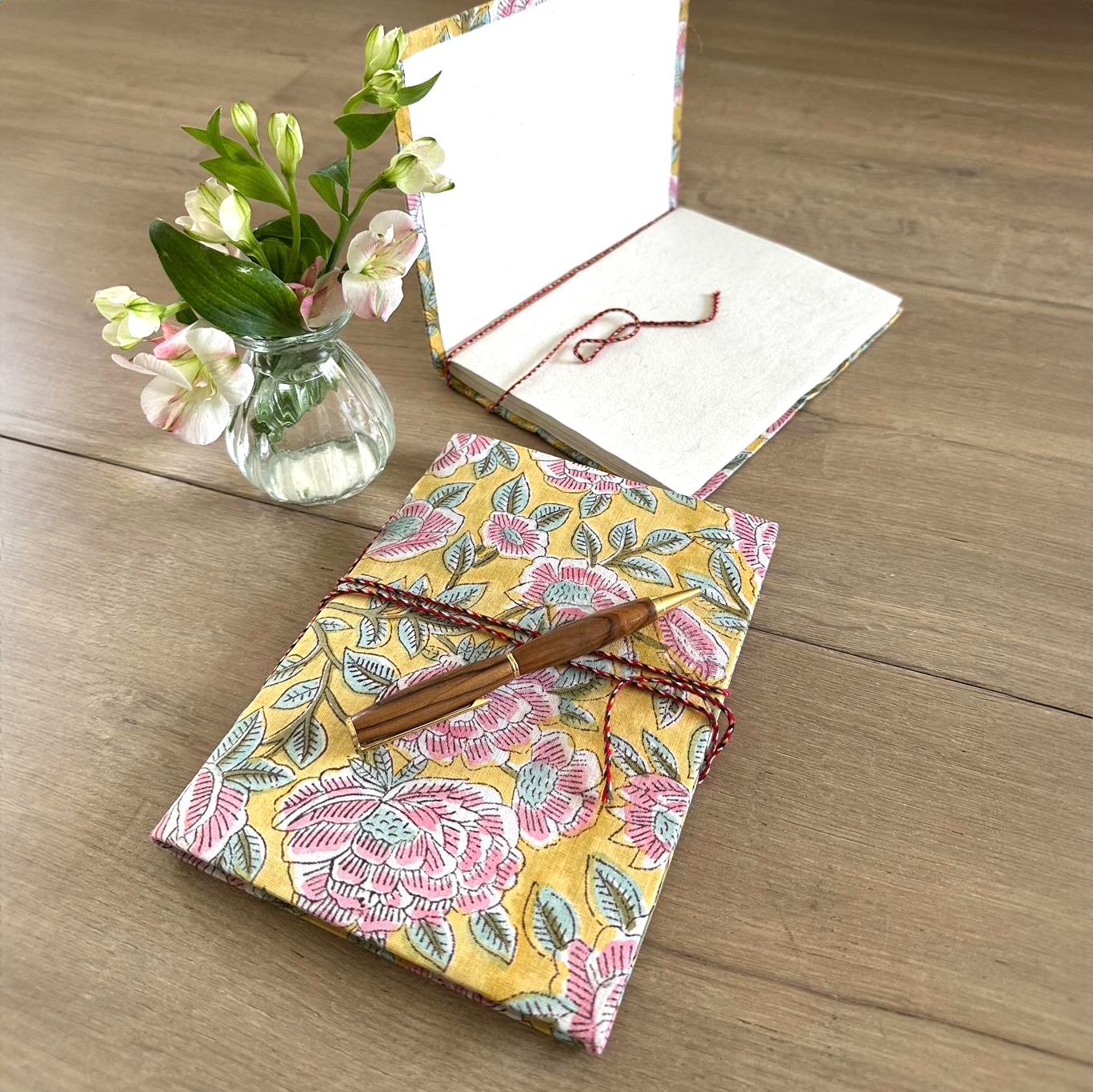 HAND MADE NOTEBOOK - BLOOMING PINK
