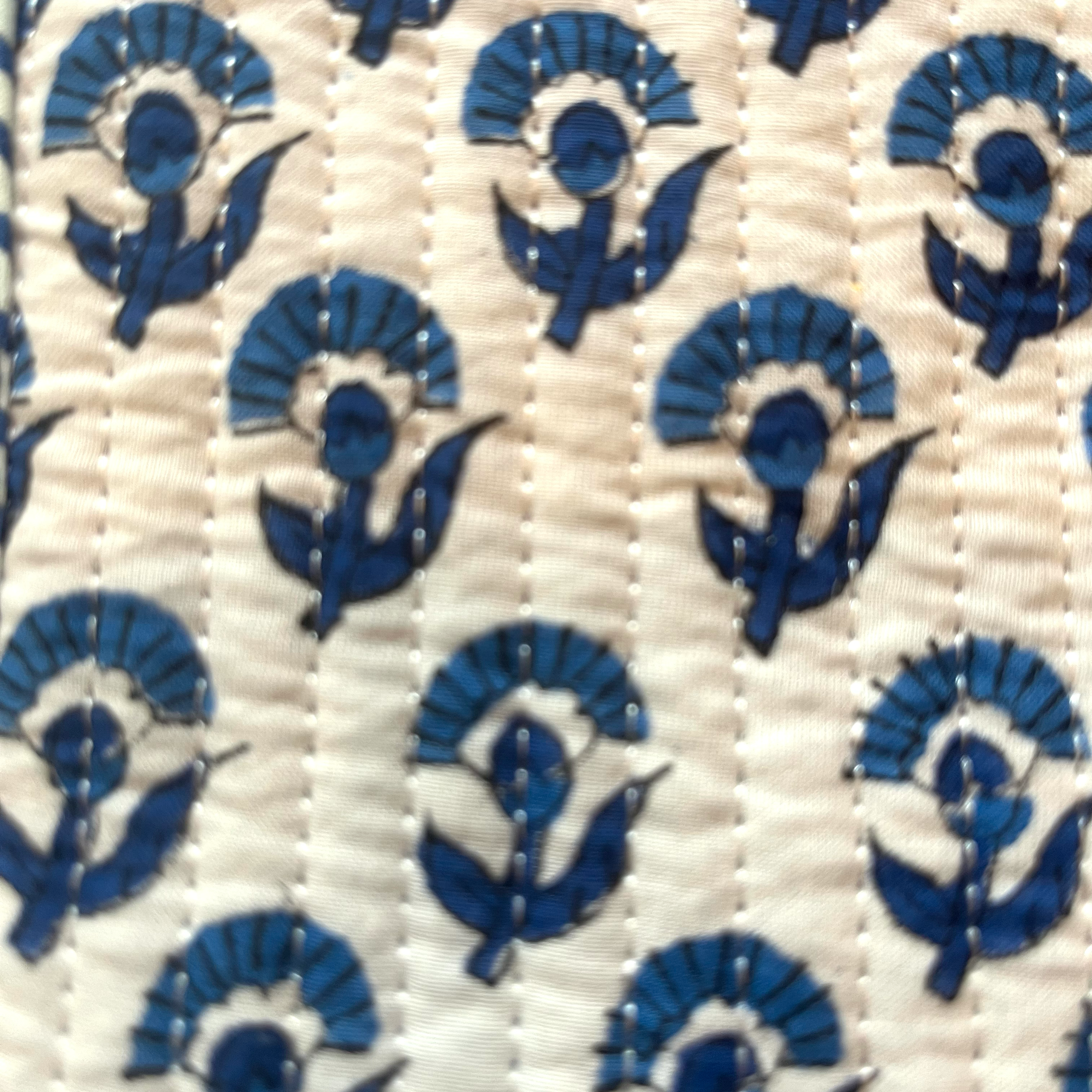COTTON GLASSES CASE - BLUE BUTI