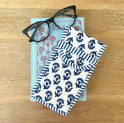 COTTON GLASSES CASE - BLUE BUTI