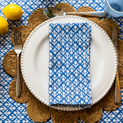 THICKER WEAVE NAPKINS - COBALT BLUE MOTIF