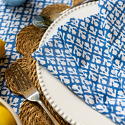 THICKER WEAVE NAPKINS - COBALT BLUE MOTIF