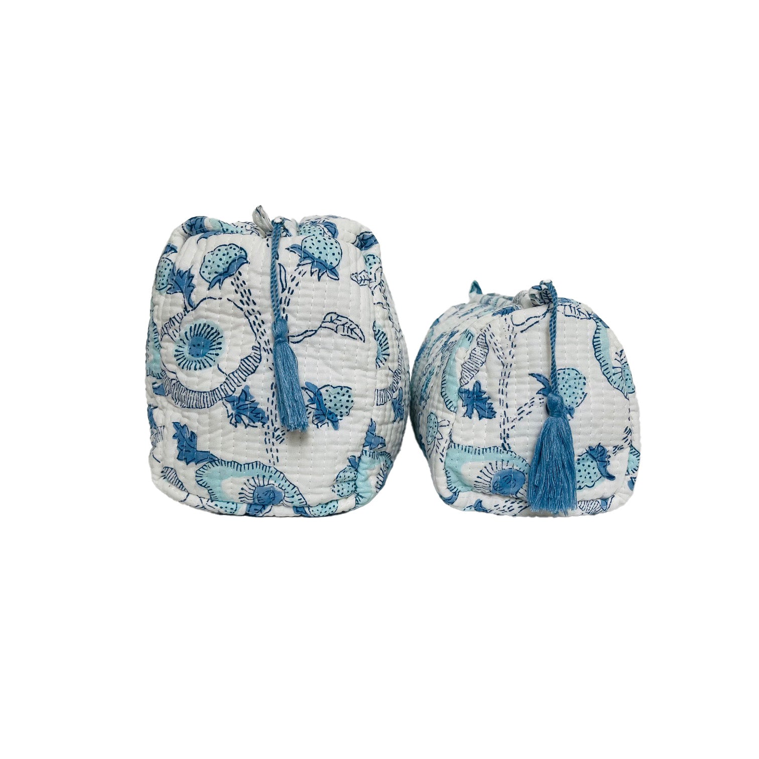 COTTON WASH BAG - BLUE BUTTERCUP