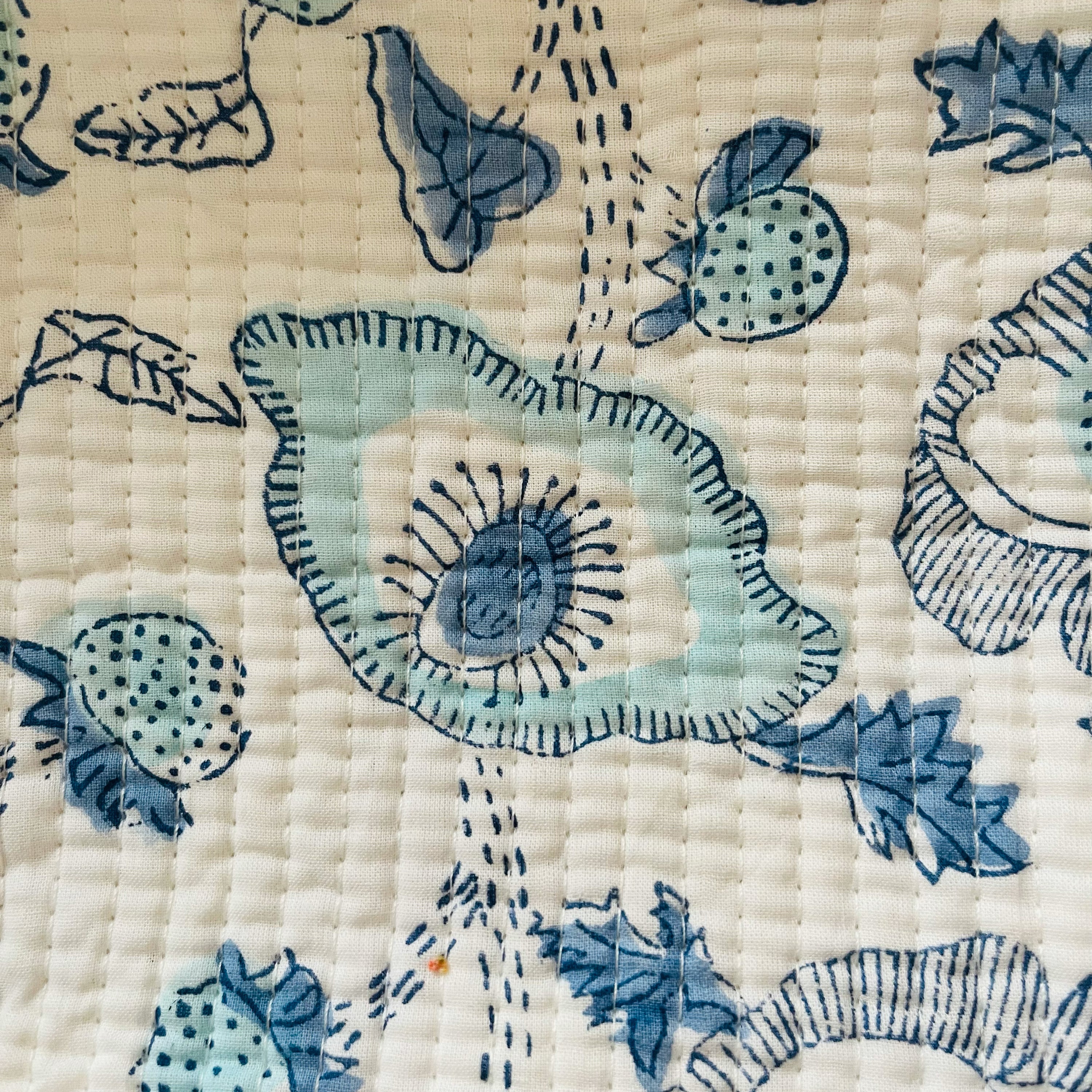 COTTON WASH BAG - BLUE BUTTERCUP