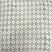 PURE VELVET AND HAND BLOCK COTTON CUSHION - PETROL BLUE