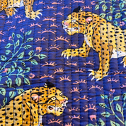 WEEKEND BAG - COBALT BLUE LEOPARD