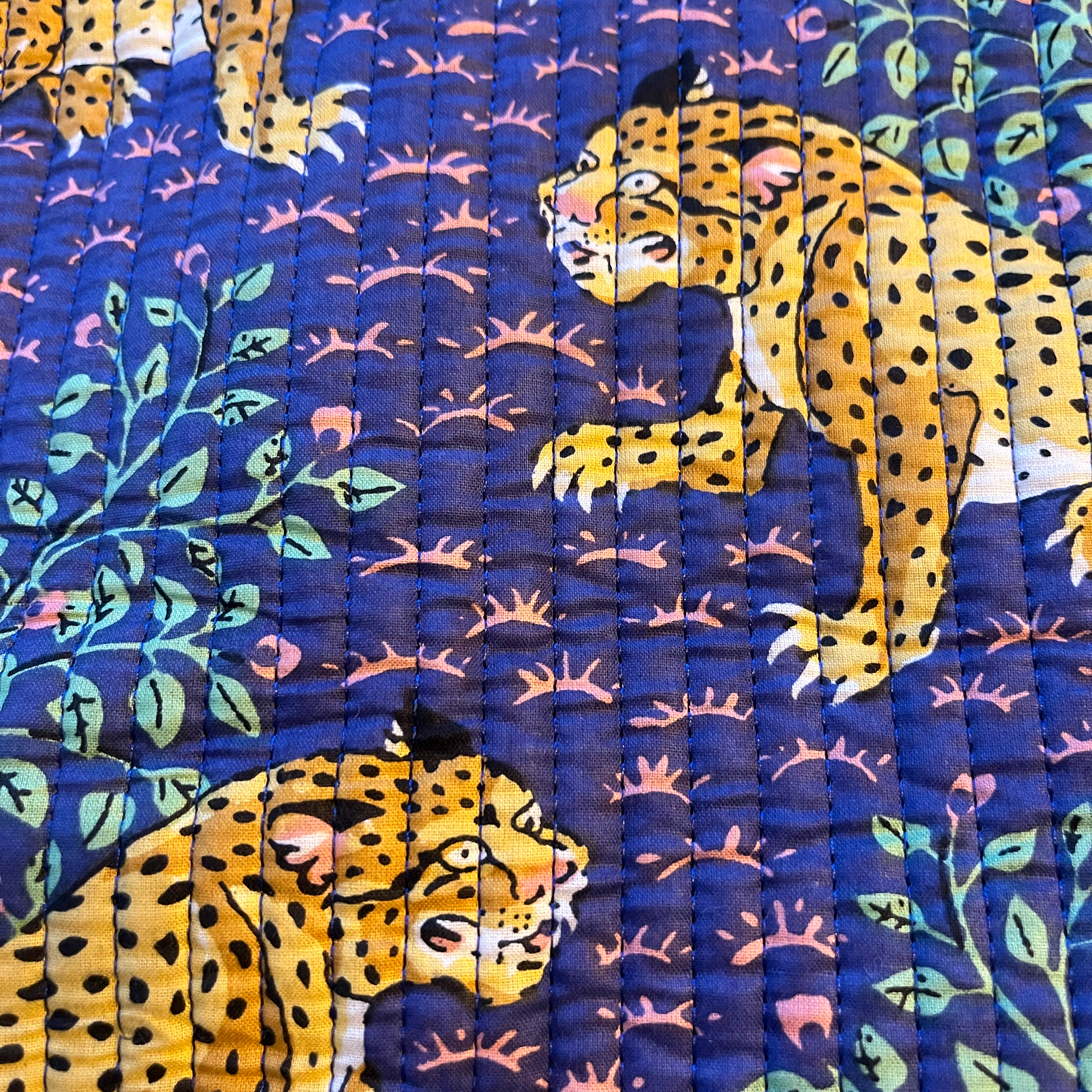 WEEKEND BAG - COBALT BLUE LEOPARD