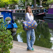 WEEKEND BAG - COBALT BLUE LEOPARD
