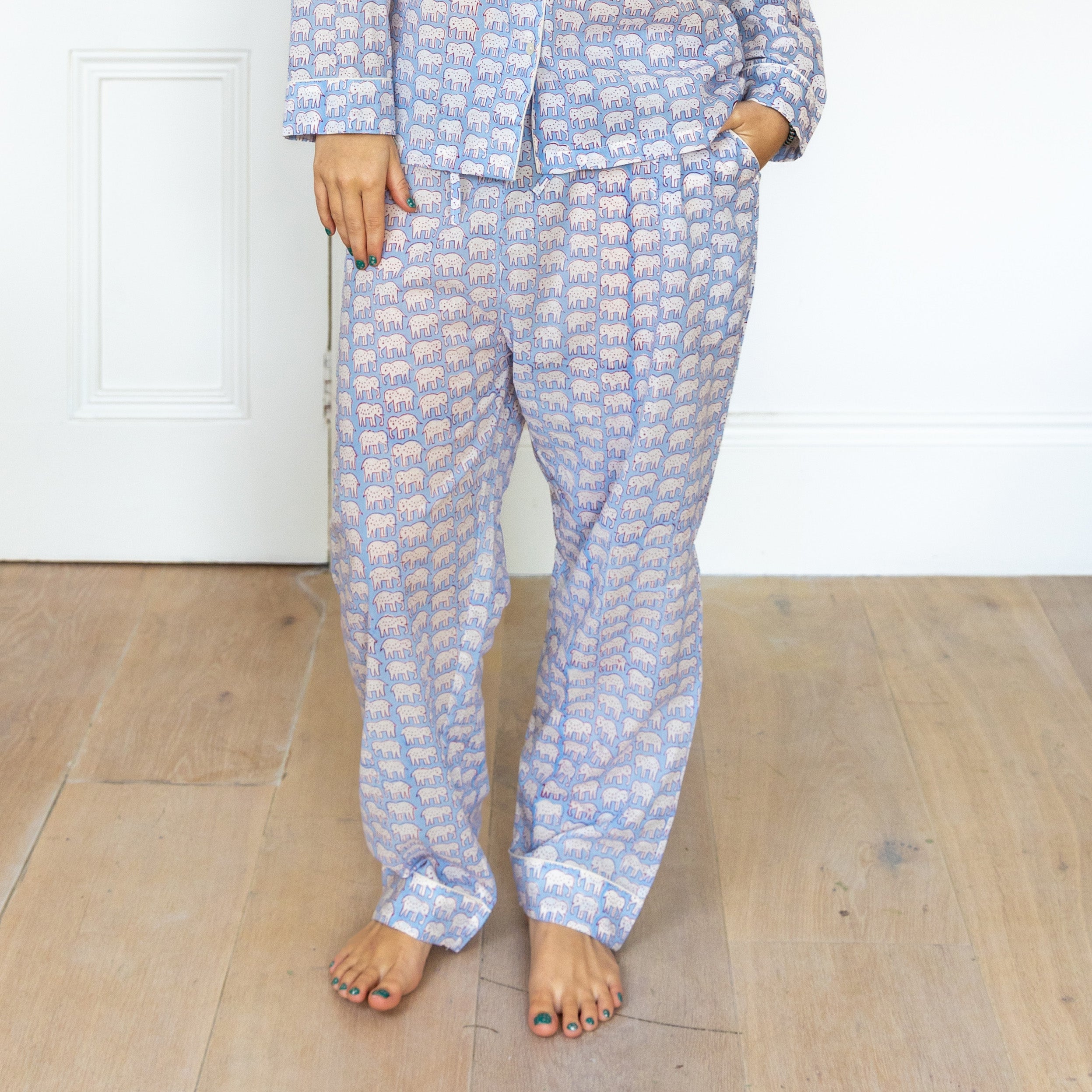 COTTON PYJAMAS - BLUE ELEPHANT