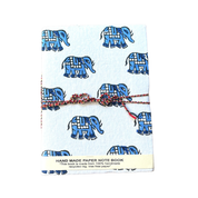 HAND MADE NOTEBOOK - BLUE ELEPHANT