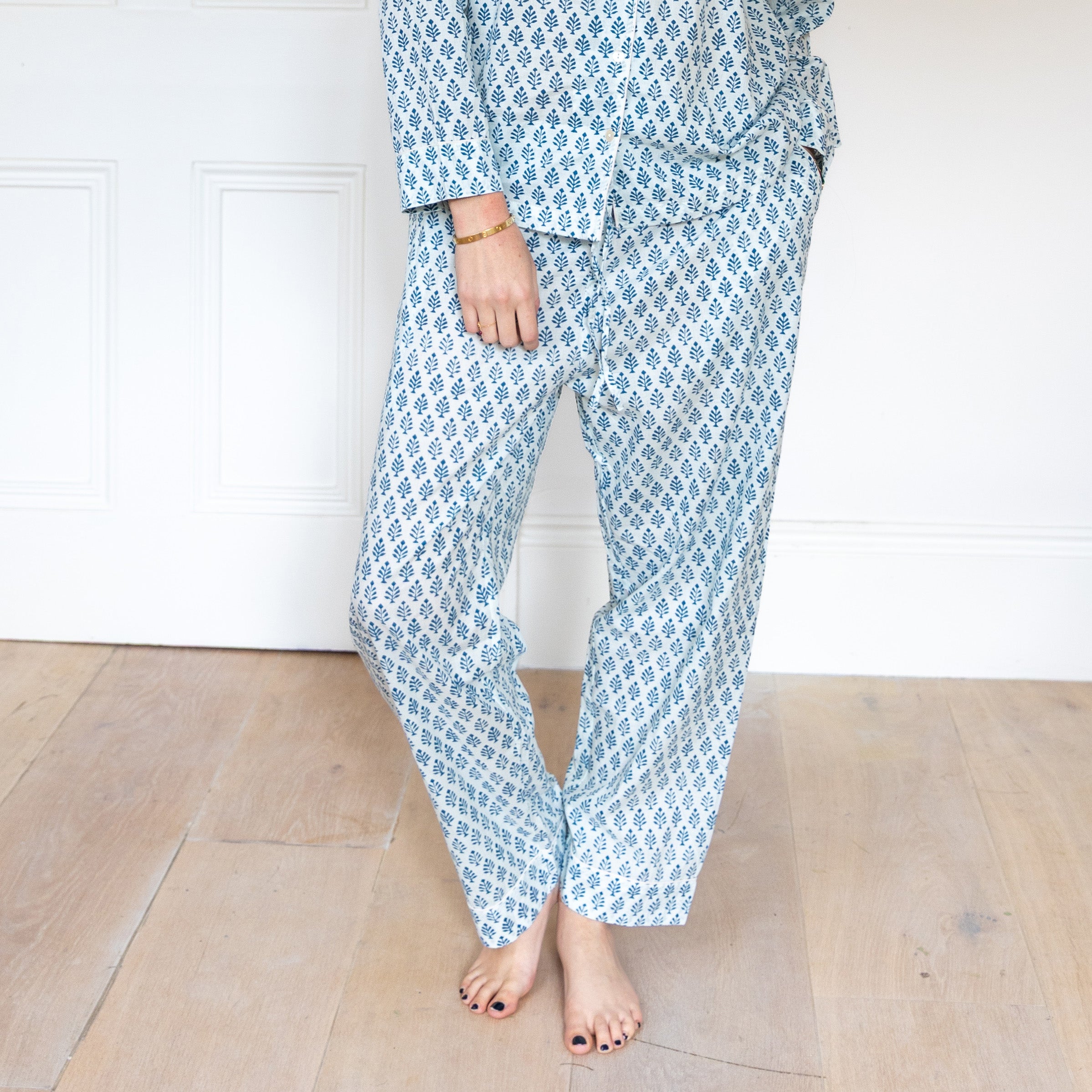 COTTON PYJAMAS - BLUE FERN
