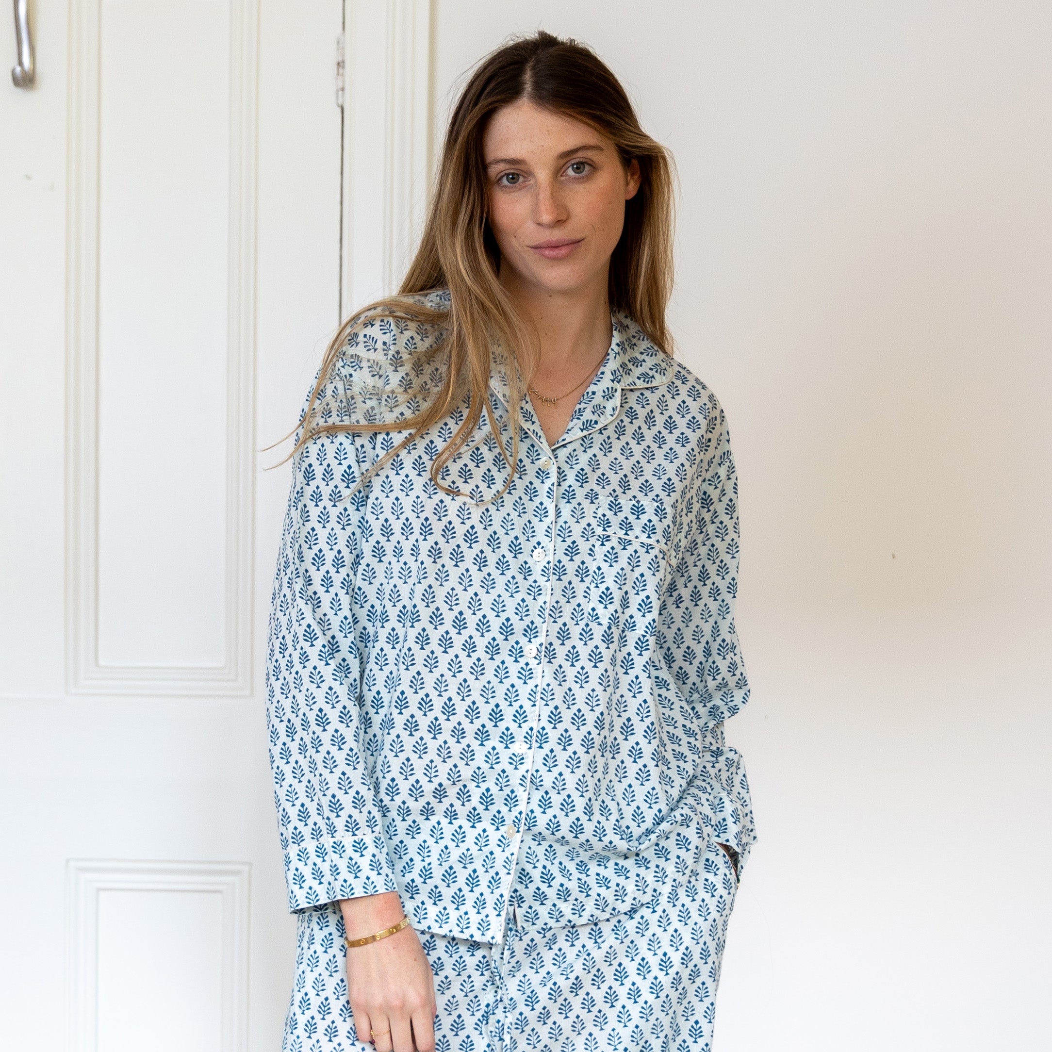 COTTON PYJAMAS - BLUE FERN