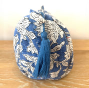 WASH BAG + MAKE UP POUCH SET - BLUE FLORAL