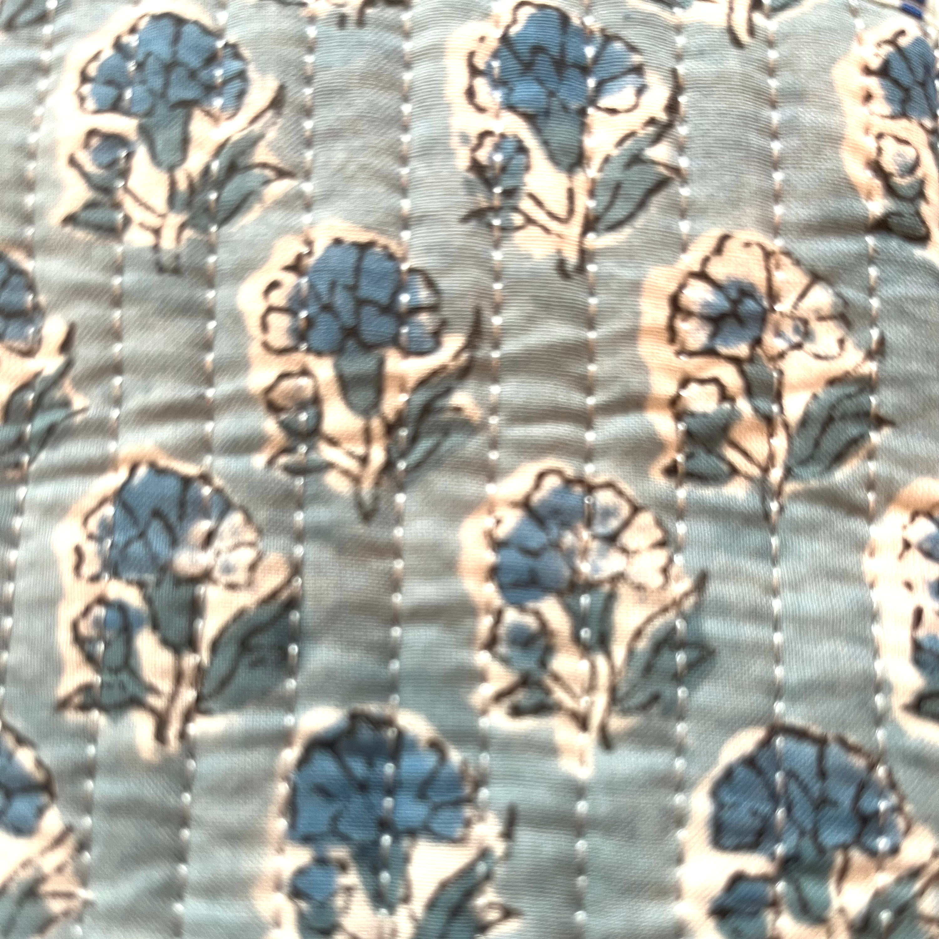 COTTON GLASSES CASE - BLUE FLOWER