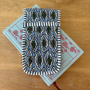 COTTON GLASSES CASE - BLUE IKAT