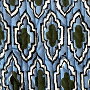 COTTON GLASSES CASE - BLUE IKAT