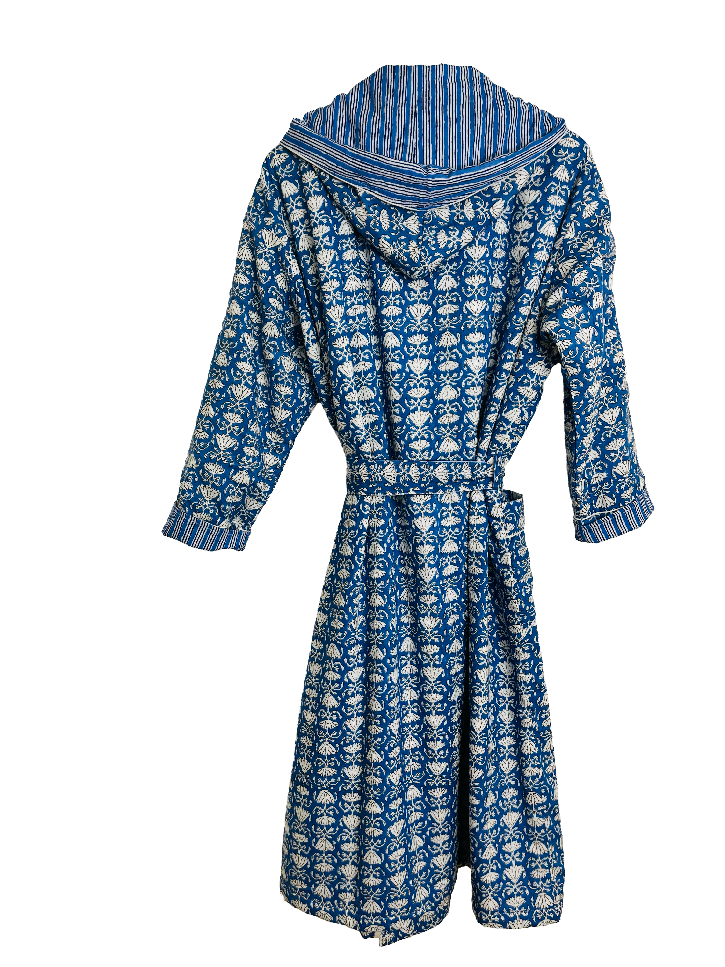 HOODED ROBE - BLUE LOTUS