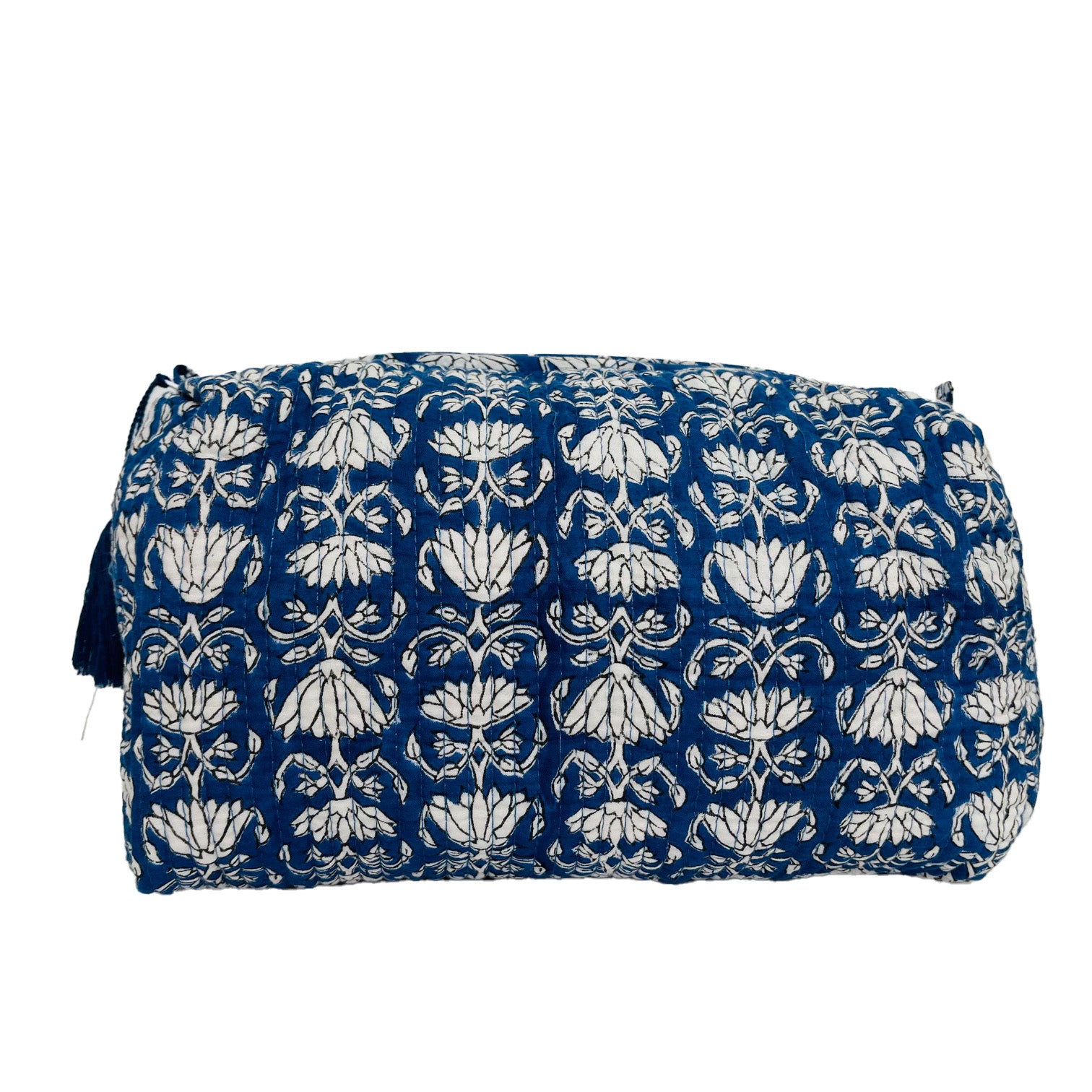 COTTON WASH BAG - BLUE LOTUS