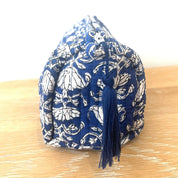 WASH BAG + MAKE UP POUCH SET - BLUE LOTUS