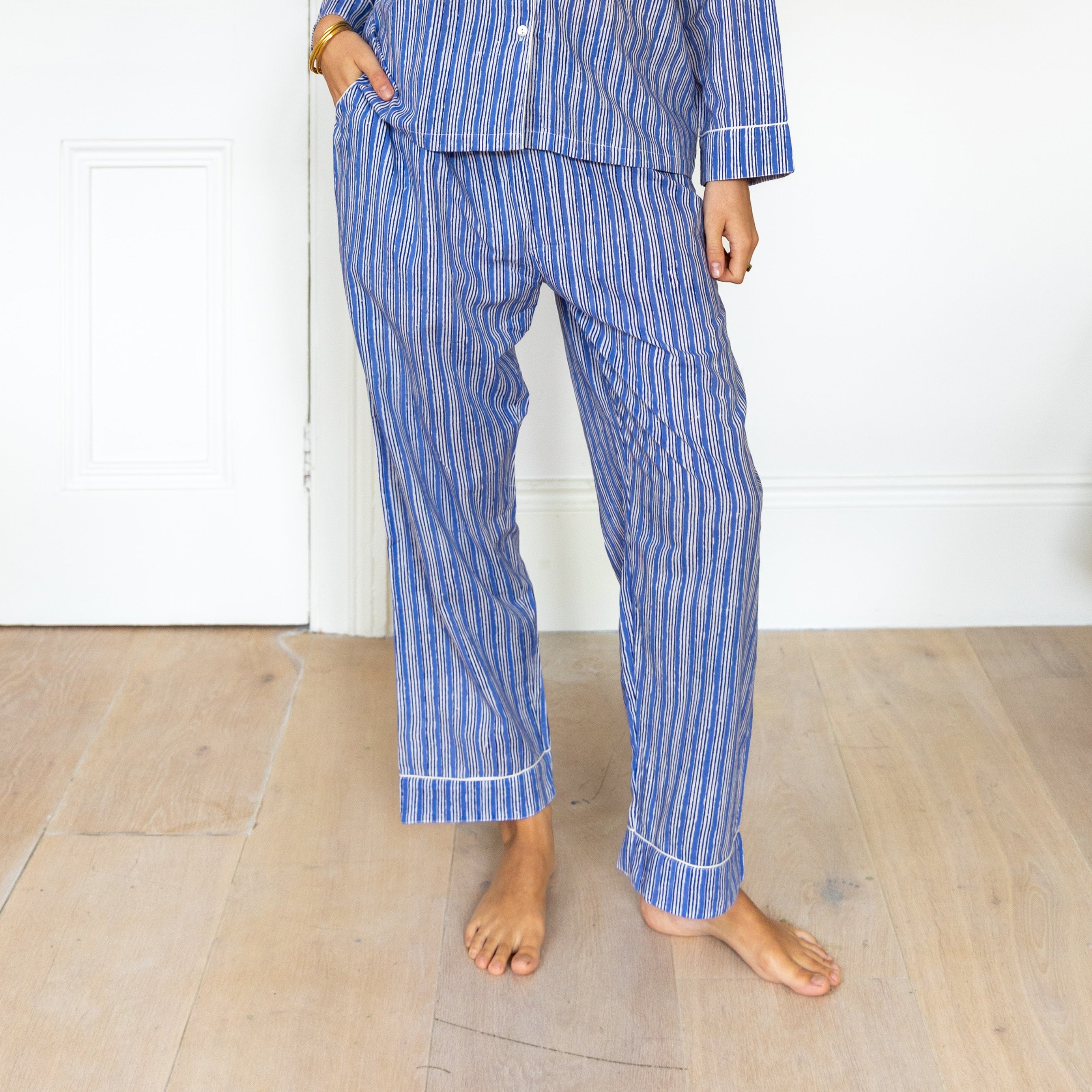 COTTON PYJAMAS - BLUE STRIPE