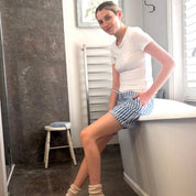 PYJAMA SHORTS - BLUE STRIPE