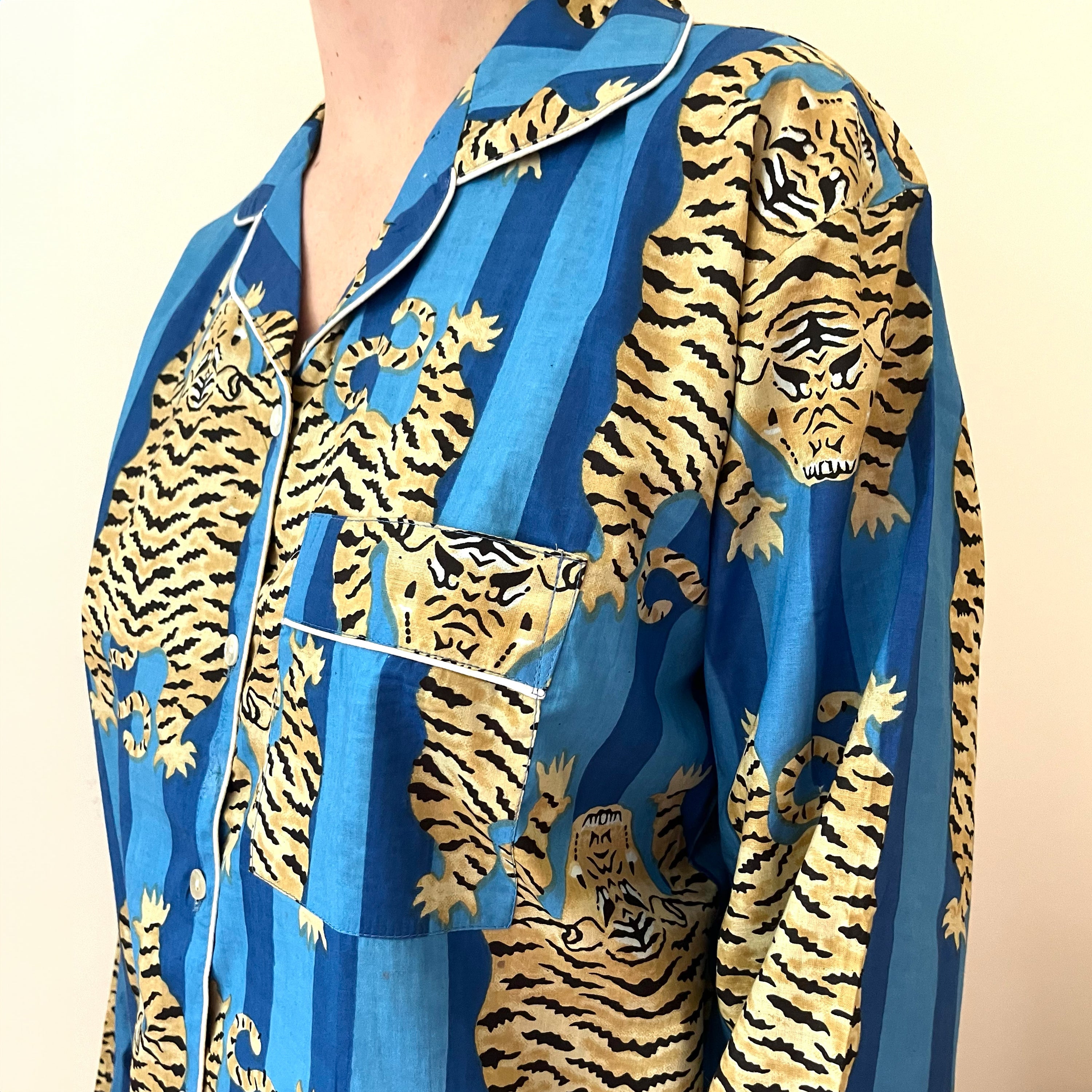 COTTON PYJAMAS - BLUE TIGER