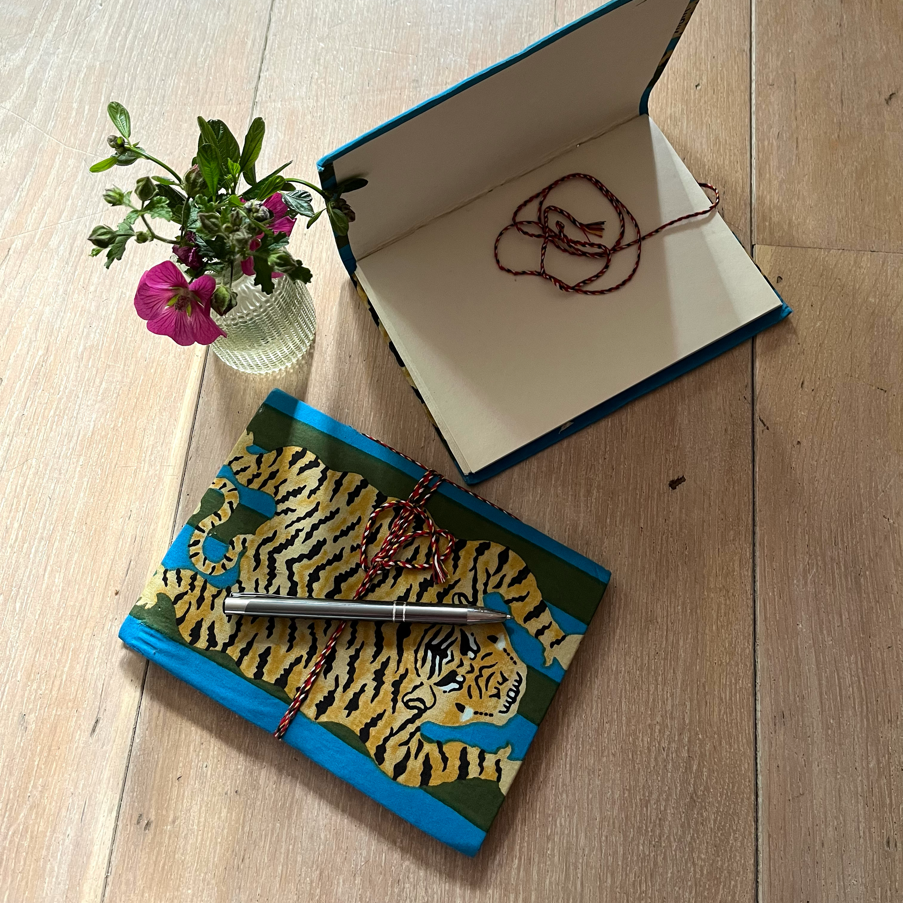 HAND MADE NOTEBOOK - BLUE TIGER