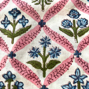 PYJAMA SHORTS - BLUE TRELLIS