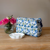 LARGE BATH BAG - BLUE WILDFLOWERS