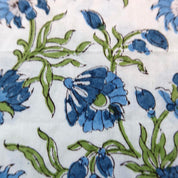 SIGNATURE COTTON ROBE - BLUE WILDFLOWERS