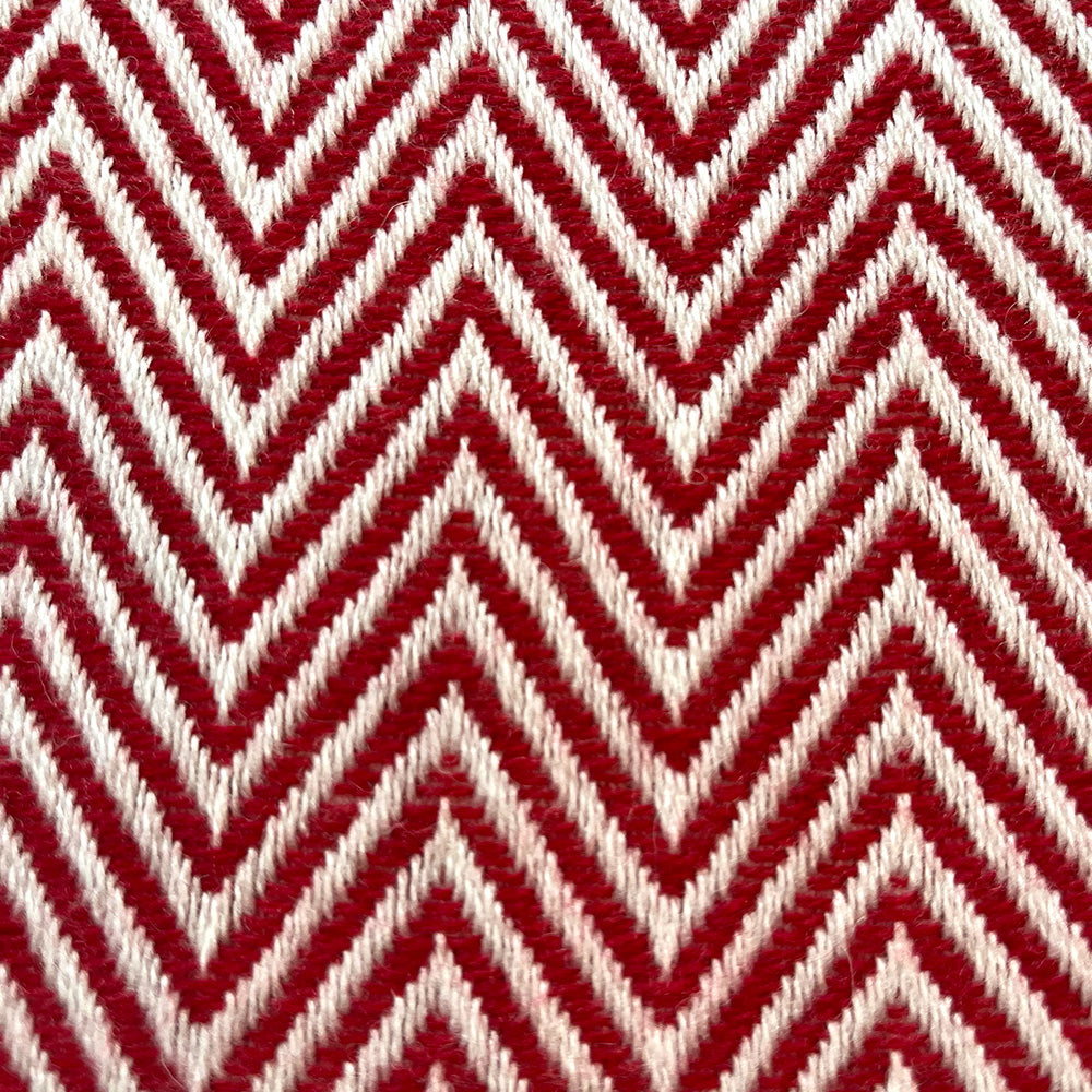 WOOL BLEND BLANKET - BURGUNDY