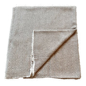 WOOL BLEND BLANKET - CAPPUCCINO