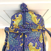 WEEKEND BAG - COBALT BLUE LEOPARD