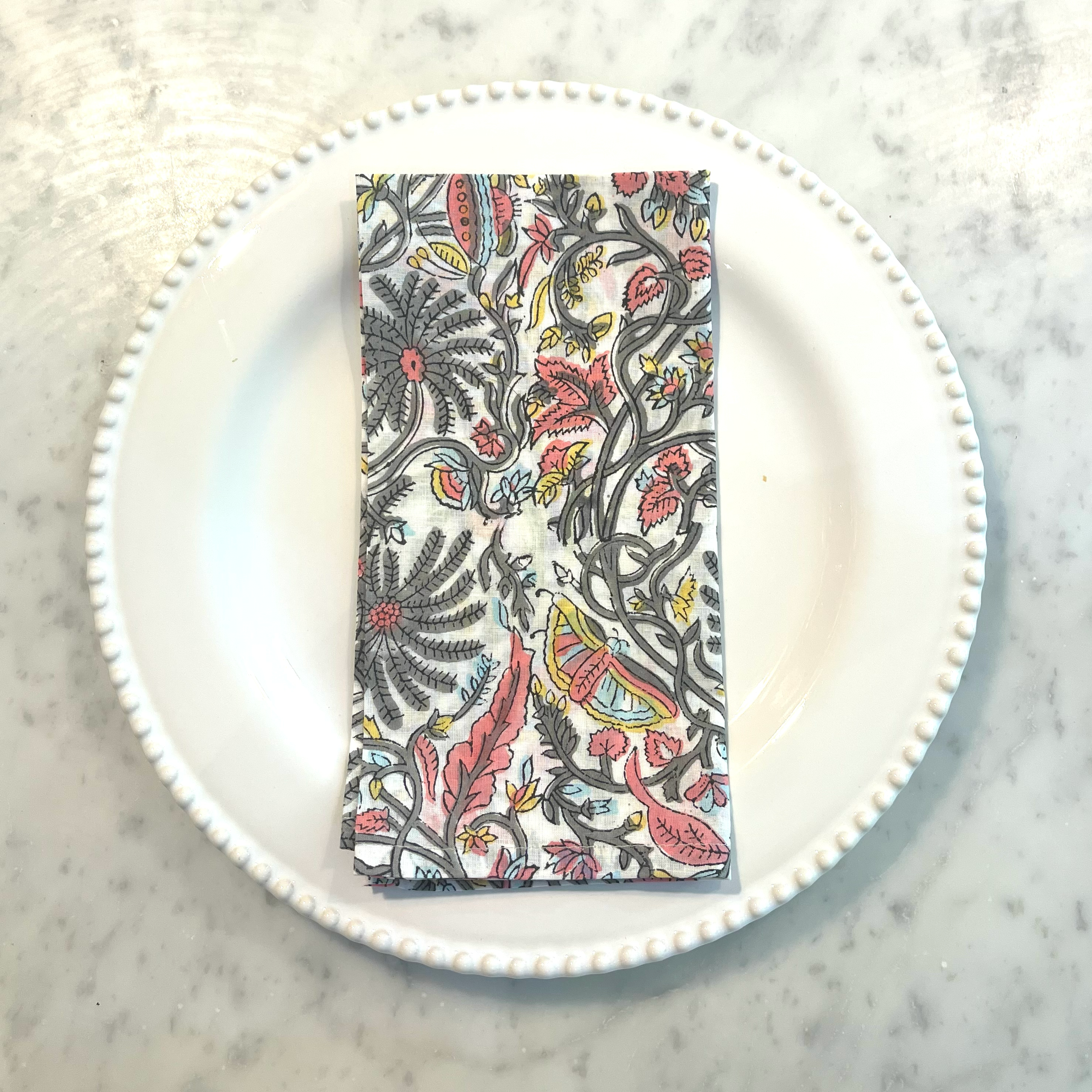 LIGHTWEIGHT NAPKINS - CREAM BUTTERFLY