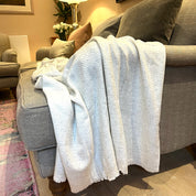 WOOL BLEND BLANKET - GREY FLECK