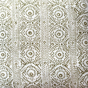 PURE VELVET AND HAND BLOCK COTTON CUSHION - SAGE GREEN