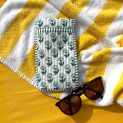COTTON GLASSES CASE - GREEN BUTI