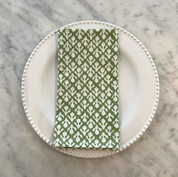 THICKER WEAVE NAPKINS - SAGE GREEN MOTIF