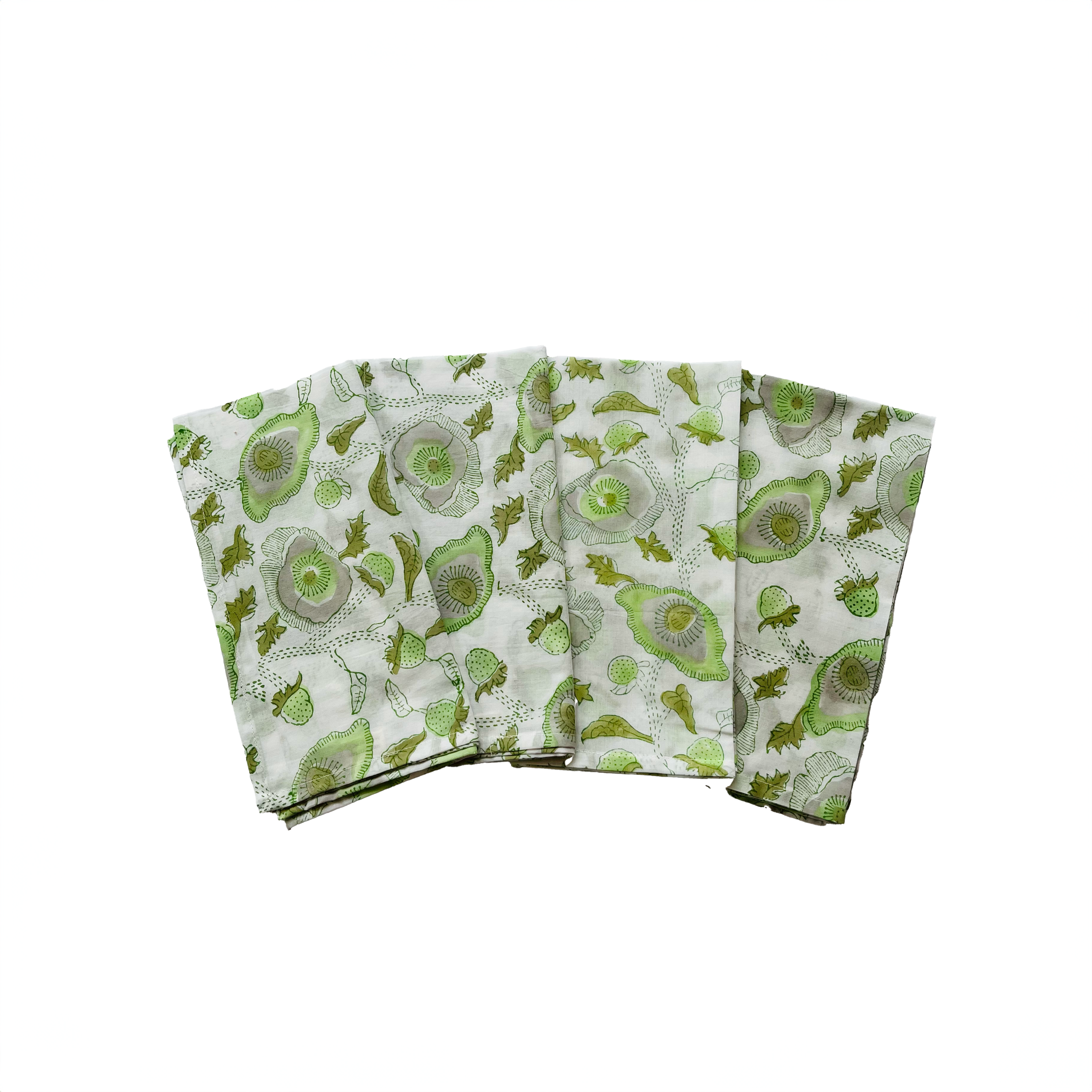 COTTON NAPKINS - SAGE BUTTERCUP