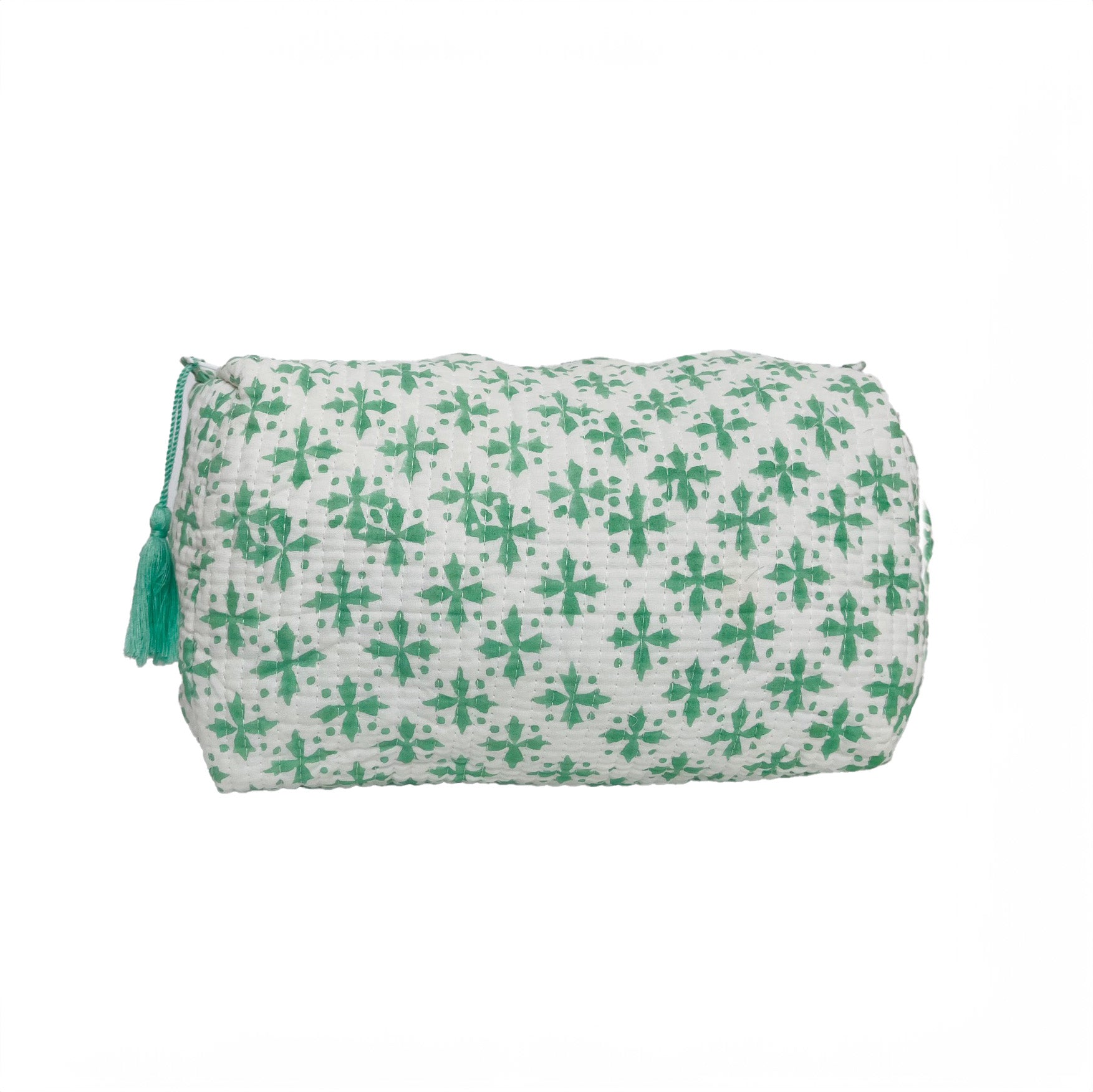 COTTON WASH BAG - GREEN CLOVER