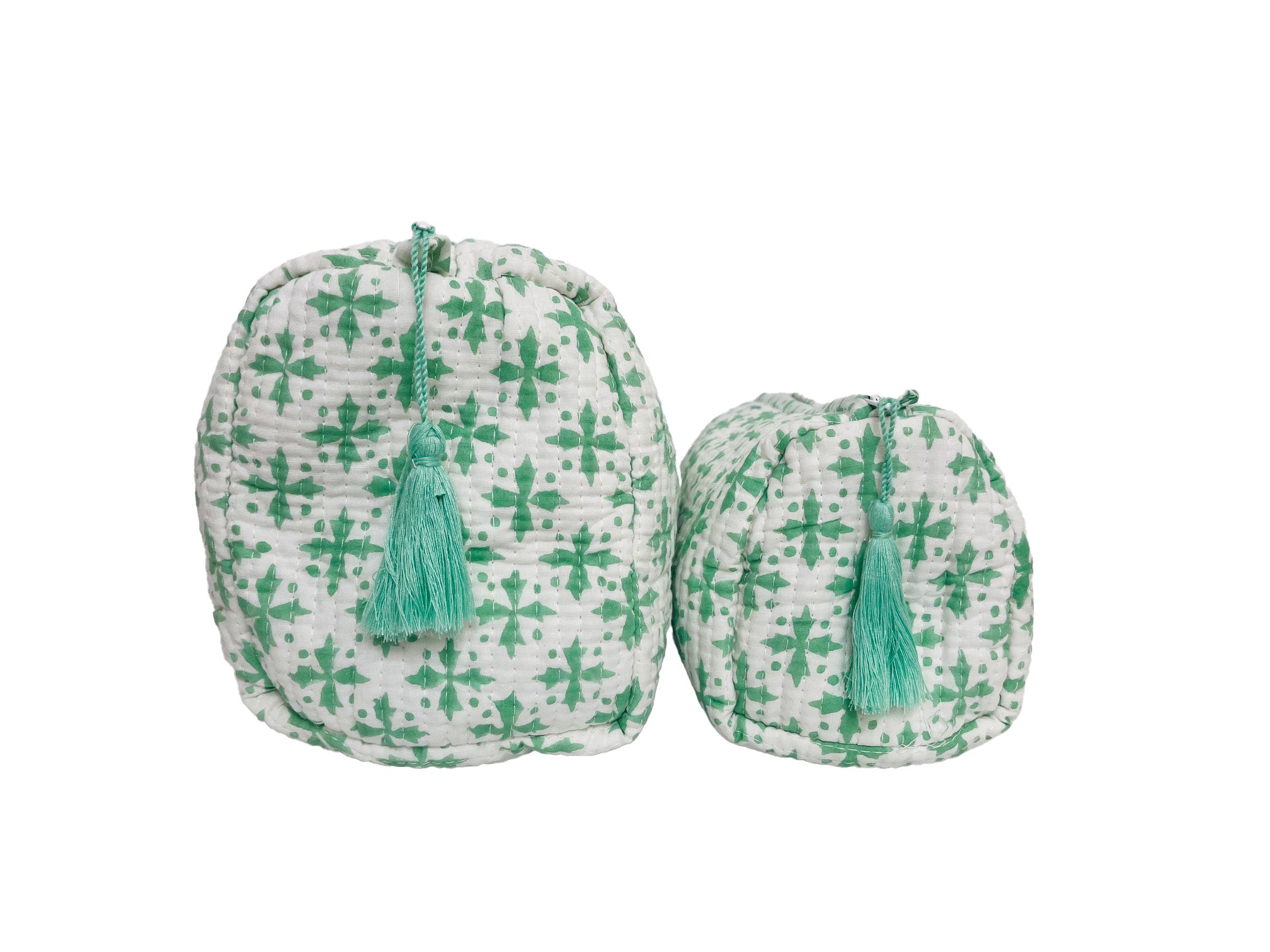 COTTON WASH BAG - GREEN CLOVER