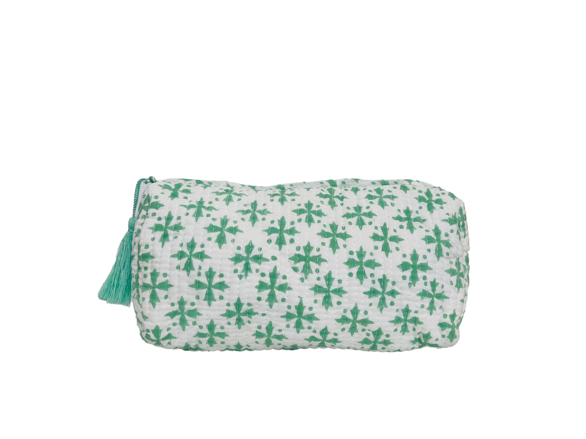 COTTON WASH BAG - GREEN CLOVER