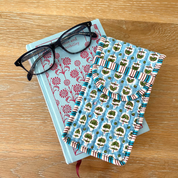 COTTON GLASSES CASE - GREEN DAISY