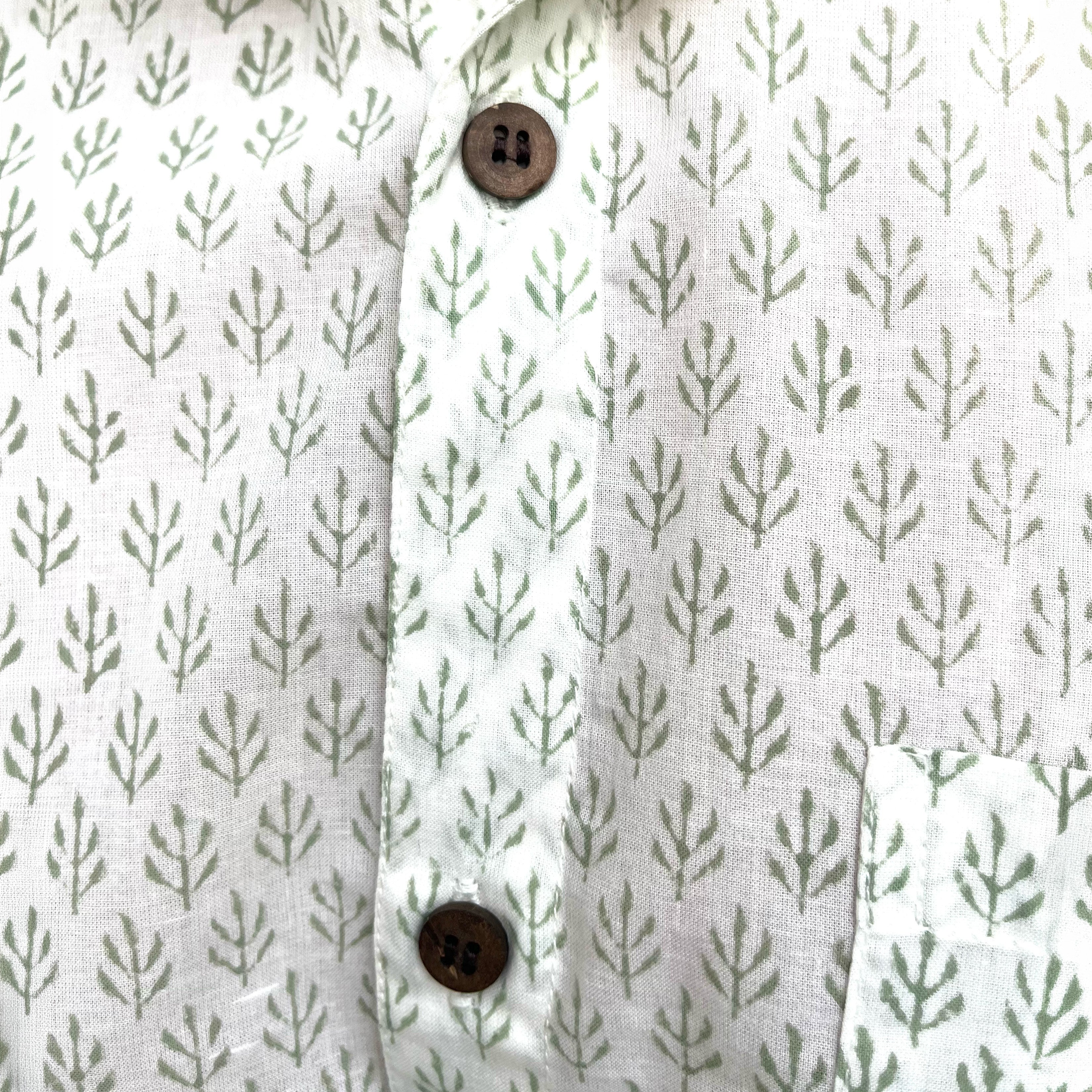 COTTON SHIRT  -  SAGE GREEN