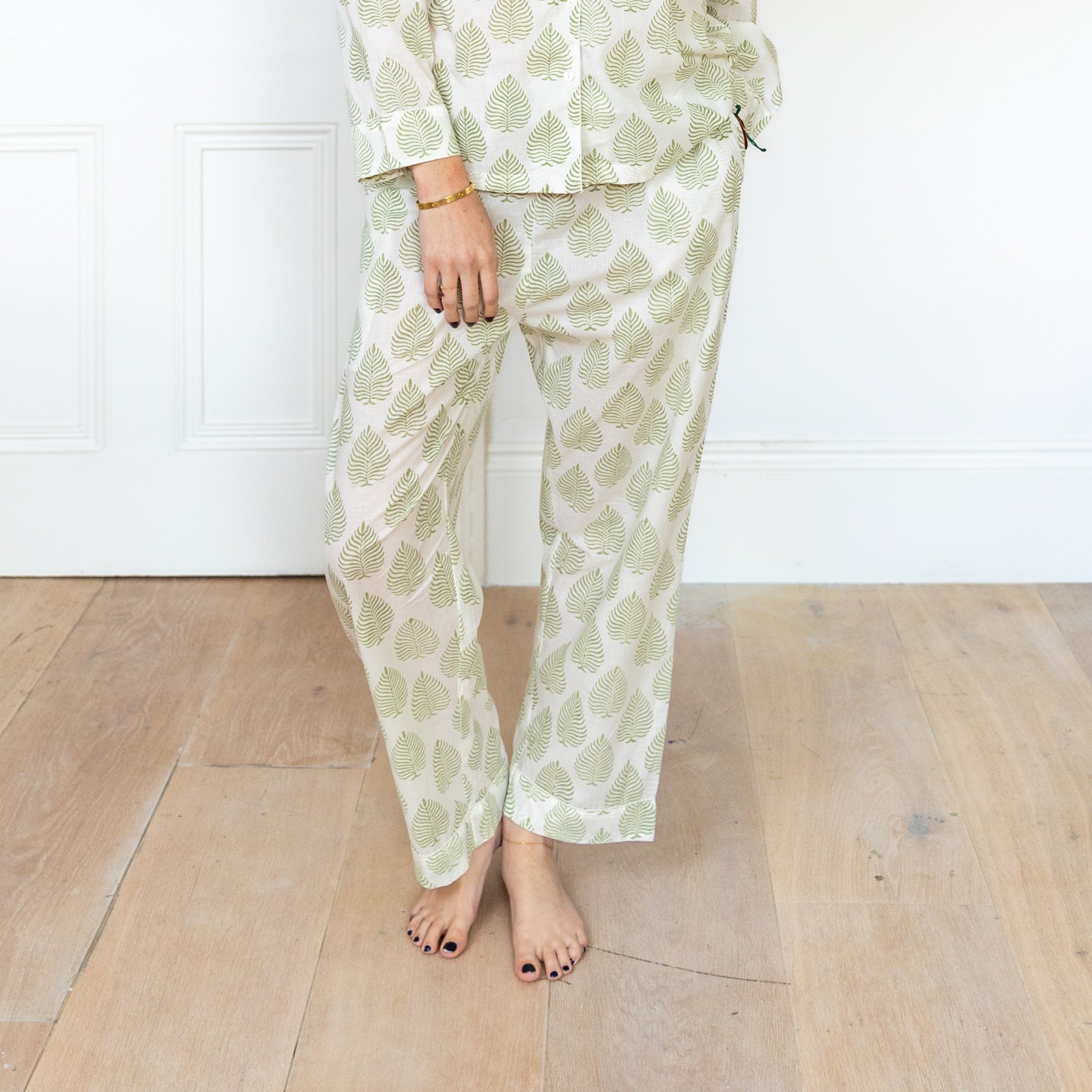 COTTON PYJAMAS - GREEN FERN
