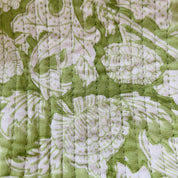 LARGE COTTON WASH BAG - GREEN FLORAL (Was £24)