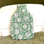 HOT WATER BOTTLE -  GREEN FLORAL