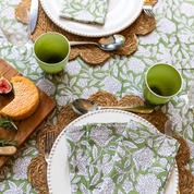 THICKER WEAVE NAPKINS - SAGE GREEN FLORAL