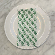 LIGHTWEIGHT NAPKINS - GREEN FLOWER