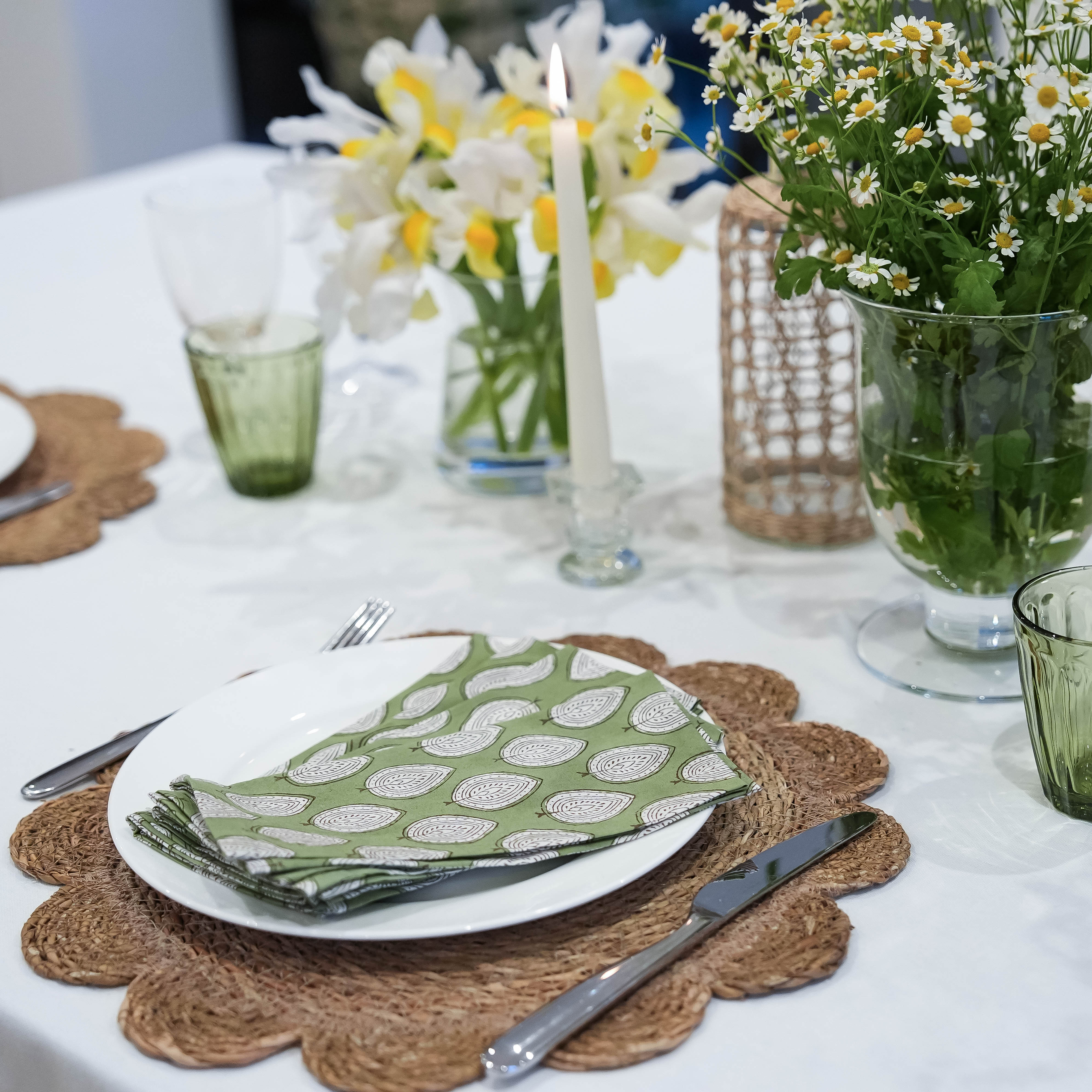 LIGHTWEIGHT NAPKINS - GREEN LEAF
