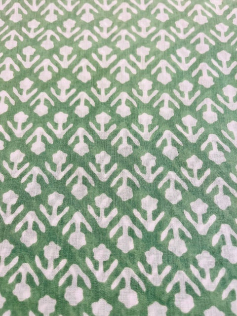 COTTON NAPKINS - GREEN MOTIF